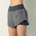 thumbnail image 2 of Pantalones cortos de running para mujer 2 en 1 con bolsillo y cinturilla ancha., 2 of 7