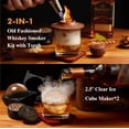 thumbnail image 5 of Whiskey Smoker Kit with Torch - Complete Bar Set for Bourbon & Cocktails Including Wood Chips, Glasses & Ice Molds, 5 of 8