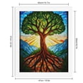 thumbnail image 2 of Paint By Numbers Kit for Adults Beginner - Stained Glass Tree Sunrise DIY Canvas Painting Kits for Adults, Frameless Paint By Number for Adults for Home Wall Decor 16x20 Inch, 2 of 7