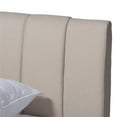 thumbnail image 4 of Baxton Studio Brita King Size Light Beige Upholstered Walnut Bed, 4 of 9