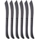 thumbnail image 1 of Juego de cuchillos de filete, cuchillos de cocina de acero inoxidable con sierra de primera calidad, juego de 6, caja fuerte para lavavajillas (negro) Feliz Sencillez, 1 of 5