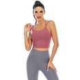 thumbnail image 4 of Crop Tank Tops Sport Bras for Women Longline Padded Bra Yoga Crop Tank Tops Fitness Workout Running Top Camisole Crop, 4 of 7