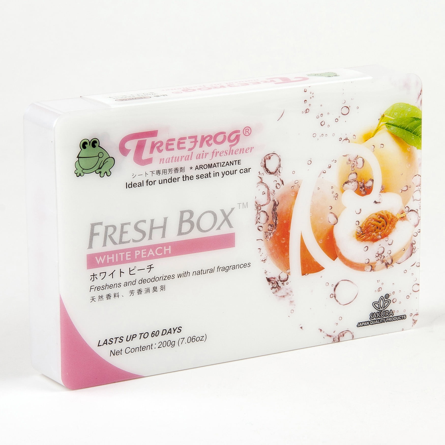 (2 pack) Treefrog Xtreme Natural Air Freshener White Peach 7.06oz