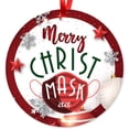 thumbnail image 1 of 2020 Christmas Ornament, Merry Christmask 2020 Ornament, Large 3.75" Round Metal Ornament, Velvet Pouch Included by Soul Décor, 1 of 7