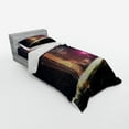 thumbnail image 3 of Ambesonne Galaxy Bedding Set 4 Pcs, Nabula Dust with Stars, Queen, Dark Grey Magenta, 3 of 3