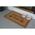 thumbnail image 5 of Imports Decor 597PVC 30 x 18 x 0.5 in. Wipe Your Paws Mat - Brown & Grey, 5 of 5