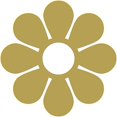 thumbnail image 1 of Daisy Garden Flower Decoration Vinyl Decal Sticker (DY-02) (Gold, 4 inches x 4 inches), 1 of 1