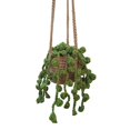 thumbnail image 1 of Hand Crocheted Wool Potted Plant Car Hanging - Creative Rearview Pendant, for Decoration & Gifting, 1 of 6