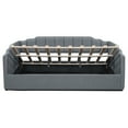 thumbnail image 6 of Full Size Upholstered Daybed with Underneath Storage, Linen Fabric Sofa Bed Frame with Slats Support and Solid Wood Legs for Living, Bedroom, Guest Room, No Box Spring Needed, Gray, 6 of 9