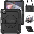 thumbnail image 2 of For iPad Pro 11 12.9 inch M2 2022 2021 2020 Case Shockproof Stand Tablet Cover iPad Air 4 5 10.9 10th Gen Cases+PET Screen+Strap ROS-BK iPad Air 4th 10.9, 2 of 6