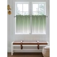 thumbnail image 7 of Half Window Curtain 36 Inches Long, Sage Green Window Treatment Curtain Drapes, Farmhouse Sage Green Ombre Small Tier Curtains for Bathroom Over Sink, 27.5"x36", 2 Panels, 7 of 7