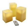 thumbnail image 1 of JH Specialties 74903 Wax LED Remote Control Candles - Square 3 Count, 1 of 1