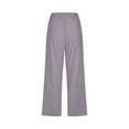 thumbnail image 3 of Women's Casual Pants Women'S Solid Color Strap Button Summer Candy Casual Capris,Gray Women's Casual Pants M, 3 of 4
