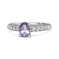 thumbnail image 2 of Mooneye Solitaire 1.50 Ct Tanzanite 925 Sterling Silver Floating Halo Women Valentines Day Gift Ring, 2 of 3