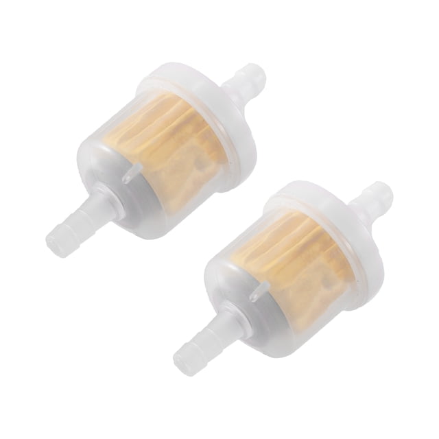 Unique Bargains 2pcs Clear Yellow Plastic Fuel Filters Engine Gas Fuel Line Filter with Magnet Replacement for Motorbike