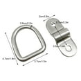 thumbnail image 3 of VONKY D Ring Tie Downs Heavy Duty Rustproof Lashing Rings Easy Installation Cargo Hook Trailers Trucks Vans Boats Warehouses Silver 1Set, 3 of 6