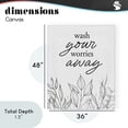 thumbnail image 4 of Stupell Industries Contemporary Wash Your Worries Away Minimalist Canvas Art, 36 x 48, by Lettered and Lined, 4 of 8