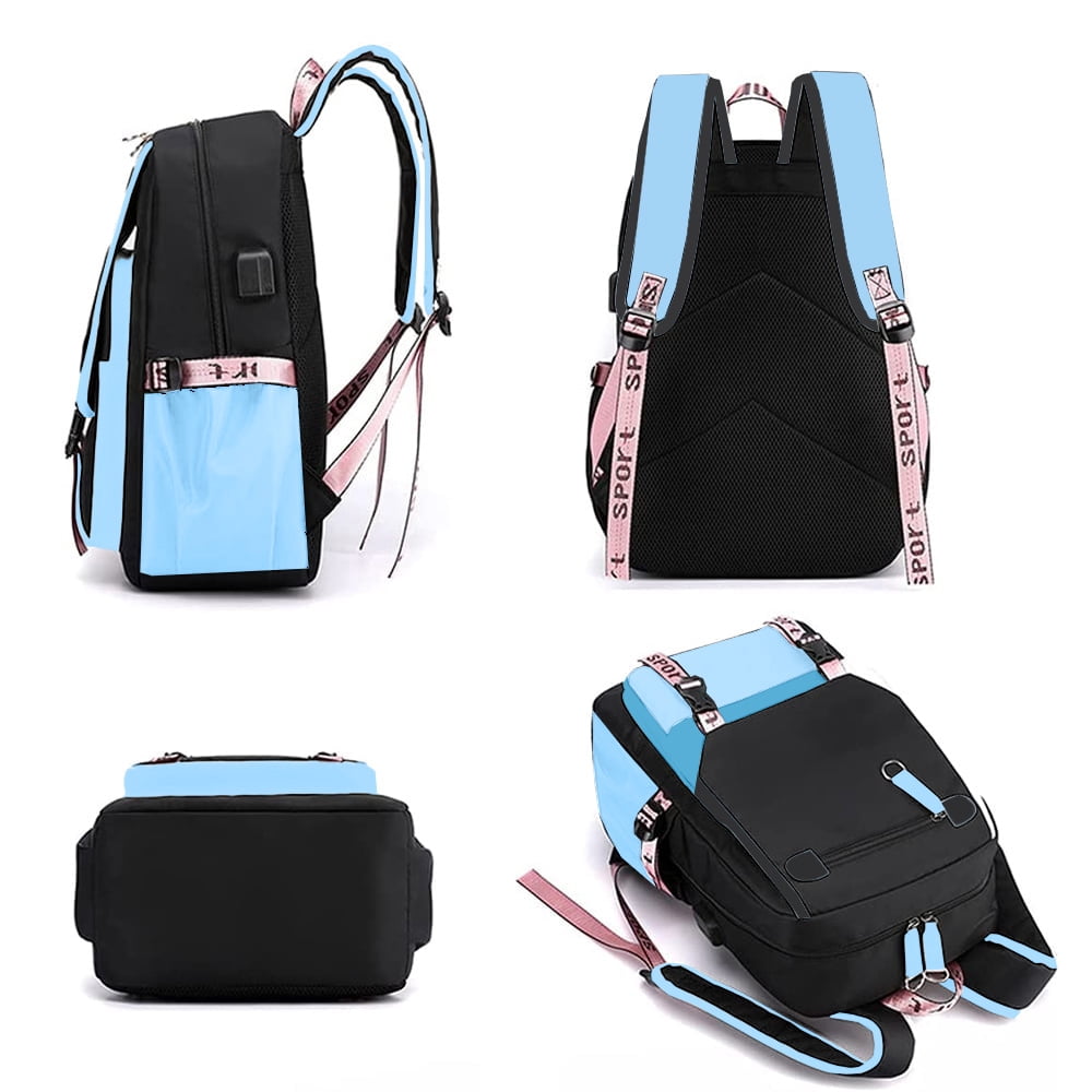 SANMADROLA School Backpack Bookbag, Heavy Duty Backpack 21L Schoolbag Bookbag with USB Charge Port