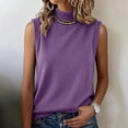 thumbnail image 6 of Mock Neck Sweater for Women Ribbed Solid Color Mock Neck Slim Fit Basic Layering Vest Spring Fall Casual Pullover Sweater, 6 of 8