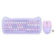 thumbnail image 2 of Combo De Teclado Y Mouse, 2.4G Juego De Teclado Con Forma De Gato Lindo Tecnología De Película De Baja Potencia Combo De Mouse De Teclado Inalámbrico Ergonómico, 2 of 7