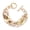 Brown, variant on Fashionable Link Chain Bracelet Two Tone Resin Toggle Bangle Accessory for Women