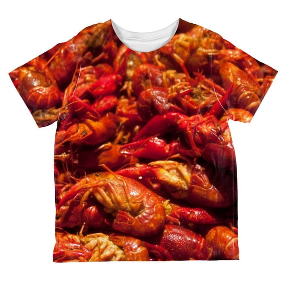Mardi Gras Cajun Crawfish Boil All Over Toddler T Shirt Multi 2T