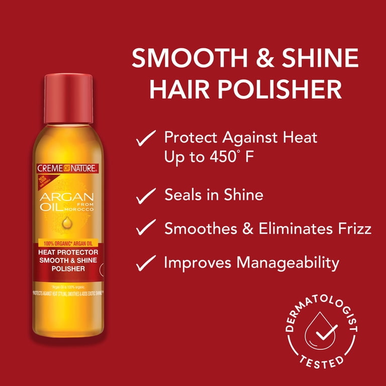 Creme of Nature Argan Oil Heat Protector Smooth & Shine Polisher, 4 fl oz photo 3