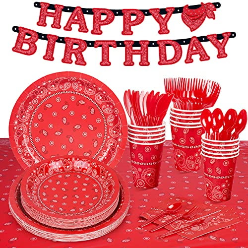 Decorlife Cowboy Birthday Party Supplies For Boys Serves 16 Western Party Decorations Cute 