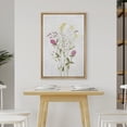 thumbnail image 2 of PixonSign Framed Canvas Print Wall Art Fine Art Pastel Pink & Yellow Wildflower Nature Wilderness Illustrations Modern Art Botanical Floral Farmhouse/Country Relax/Cozy - 16"x24" Natural, 2 of 5