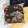 thumbnail image 2 of SHANXI Cute Mouse Decorative Pillow Covers with Cherry Leaves Black Circle Throw Pillow Cases Lovely Animals in The 24x24in, 2 of 5