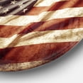 thumbnail image 3 of Designart 'American Flag' Disc Contemporary Circle Metal Wall Art, 3 of 5