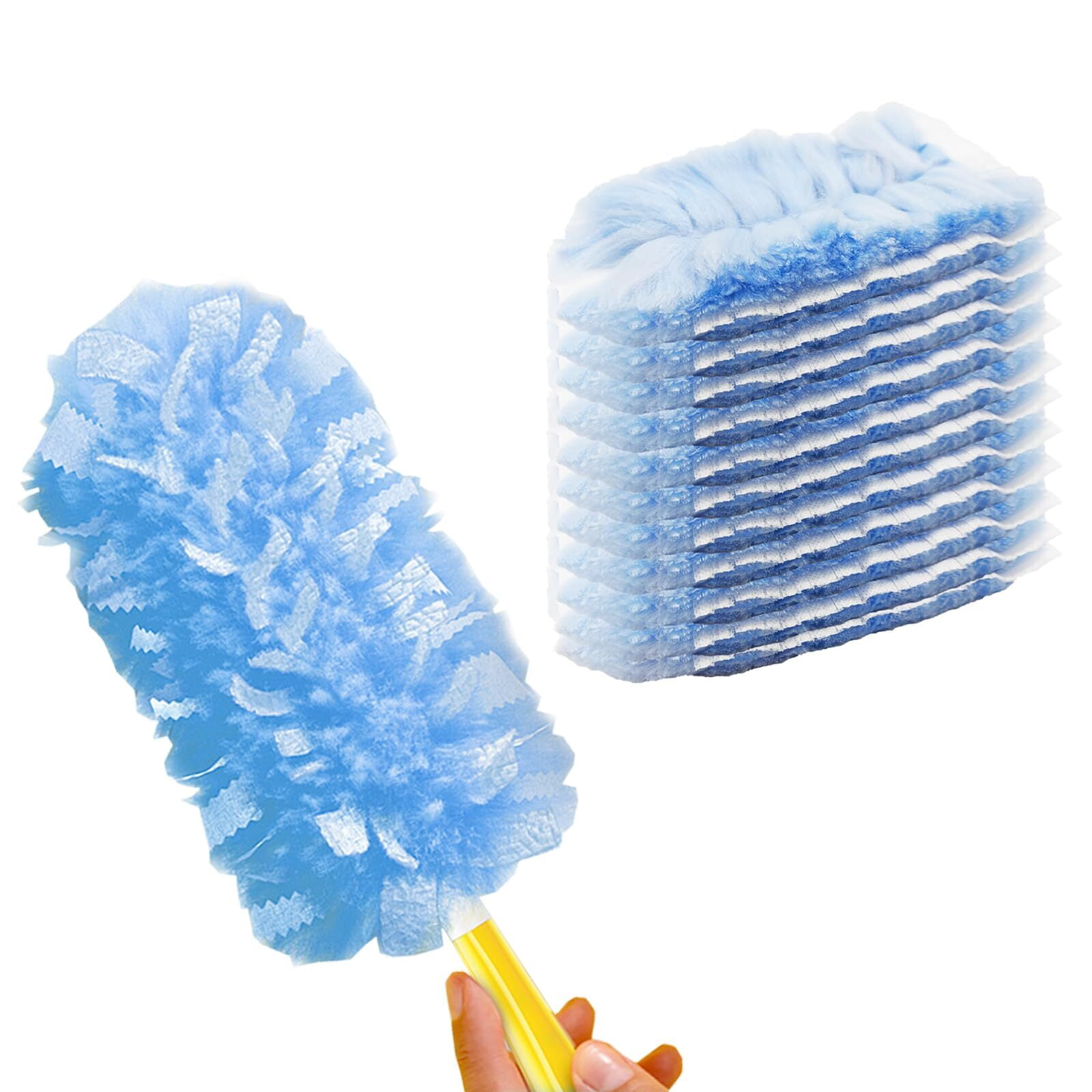 Duster Refills for Swiffer 20 pcs & Handle*1 Disposable Feather Duster Multi Surface Refills