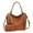 Brown, variant on SENDEFN Tote Bag for Women with Zipper Leather Purse and Handbags Ladies Top-handle Shoulder Bags