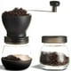 thumbnail image 3 of Molinillo de café manual Molinillo de cerámica de aspereza ajustable Molinillo de café de mano Manivela compacta para el hogar, la oficina y los viajes con cepillo, cuchara, 3 of 5