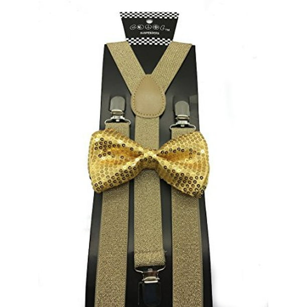 Coool All Gold Mens & Women Wedding Accessories Sequin Adjustable Bow