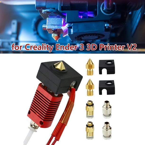 Mymisisa 9x DIY 0.4mm MK8 Nozzle Extruder Hot End Kit for Creality Ender 3  Pro 3D Printer 