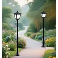 thumbnail image 5 of 40" Solar Lamp Post Light, Dusk to Dawn, IP65 Waterproof for Yard & Driveway Outdoor, 5 of 6