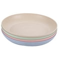 thumbnail image 1 of Ensemble de 4 Assiettes Rondes Réutilisables Multicolores en PP pour Anniversaires et Utilisateurs Domestiques, 1 of 9