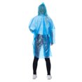 thumbnail image 3 of Chubasquero desechable para adultos portátil para adultos niños equipo de lluvia de emergencia azul, 3 of 3