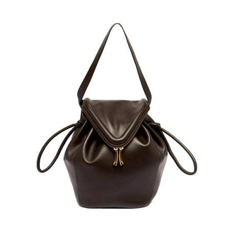 Bottega Veneta Adult Nappa Calfskin Leather Shoulder Bag Bucket Style, Brown