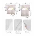 thumbnail image 6 of Watercolor Leaves Swag Valance and Tier Curtains 24'' Length Set, Botanical Eucalyptus Leaves Plant Light Filtering Kitchen Curtains, Tier Curtain Valances for Bathroom/Living Room/Bedroom/Café, 6 of 6