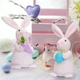 thumbnail image 4 of Easter Gnome Bunny Decorations Doll - Handmade Plush Rabbits with Easter Egg and Carrot, Easter Bunny Gnomes Plush Decorations Household Ornaments Spring Home Decor Girl's Gifts (Egg + Carrot), 4 of 6