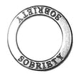 thumbnail image 1 of Sterling Silver 18" 1mm Two Sided SOBRIETY Circle Shaped Affirmation Slide Pendant Necklace, 1 of 2