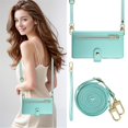 thumbnail image 7 of For Samsung Galaxy A37 5G 6.7-inch Wallet Case Multi-Card Slots Zipper Pocket With Shoulder Strap and Wrist Strap Leather Phone Case,Green,For Galaxy A37 5G, 7 of 7