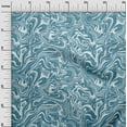 thumbnail image 3 of oneOone Georgette Viscose Teal Blue Fabric Abstract Marble Quilting Supplies Print Sewing Fabric By The Yard 42 Inch Wide, 3 of 6
