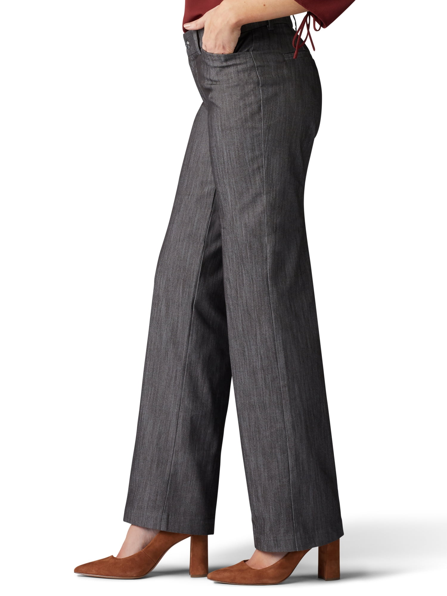 Lee Pants: Women's 4633204 Ash Heather Flex Motion Regular Fit Trouser Pant
