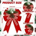 thumbnail image 5 of 6 Pcs Christmas Decoration,Christmas Velvet Bow with Pine Cones Pine Needles Xmas Red Ribbon Bow Christmas Tree Decoration Bows for Christmas Parties Indoor Outdoor Crafts DIY Decor, 5 of 6