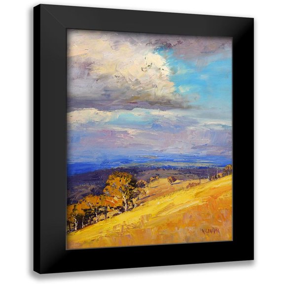 Gercken, Graham 11x14 Black Modern Framed Museum Art Print Titled - Valley Clouds Kinimbla
