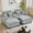 Gray, variant on Wiilayok Convertible Modular Cloud Sofa,U Shaped Sectional Sofa Couch Set with Ottoman,Central Console,Cup Holder, Adjustable Backrest for Living Room,Black