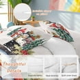 thumbnail image 2 of Christmas Hat Bedding Duvet Cover Set Queen Size 4 Pieces Snowman Soft Twill Plush Quilt Cover, Include 1 Duvet Cover 1 Flat Sheet And 2 Pillow, 2 of 7